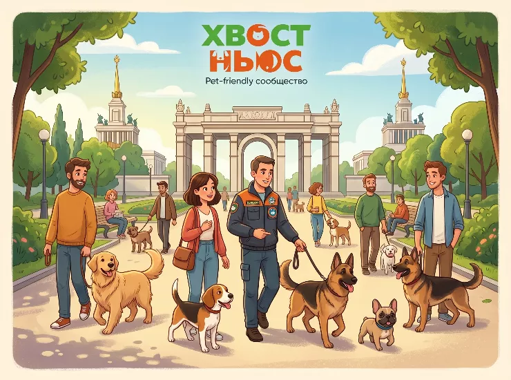 Бесплатные прогулки с кинологами на ВДНХ
