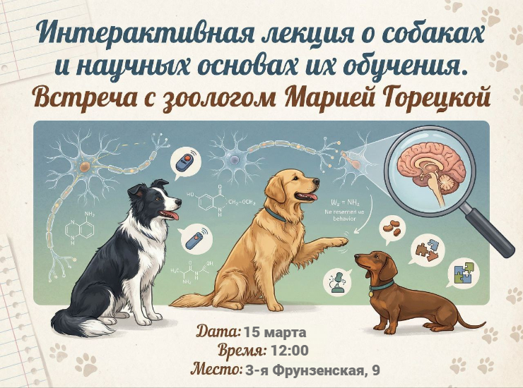 Интерактивная лекция о собаках и научных основах их обучения