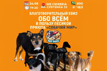 Квиз обо всём в пользу приюта «Собачий мир»