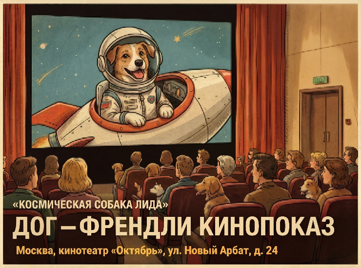 Дог-френдли кинопоказ фильма «Космическая собака Лида»