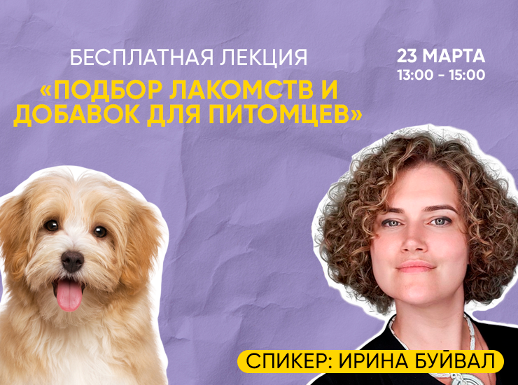 Лекция «Подбор лакомств и добавок для питомцев»