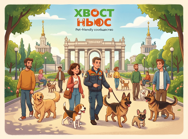 Бесплатные прогулки с кинологами на ВДНХ