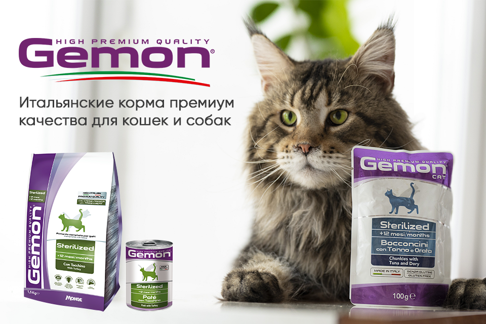Сбалансированный рацион Gemon для стерилизованных кошек