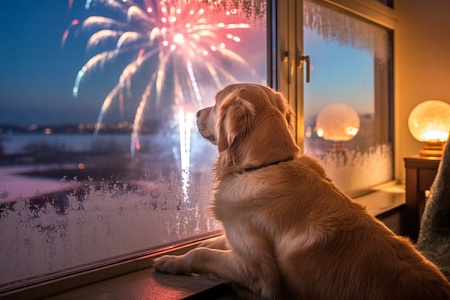 Как успокоить собаку во время салютов