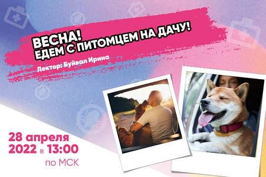 Приглашаем на вебинар "Весна! Едем с питомцем на дачу"!